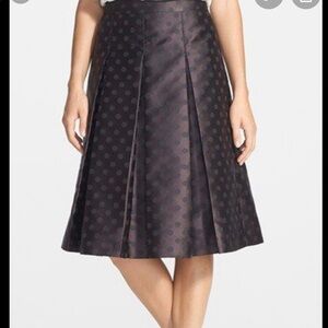 Halogen Women's Box Pleated Polka Dot Midi…